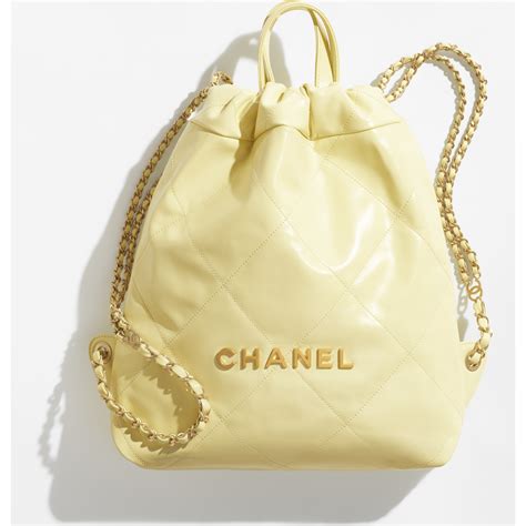 yellow chanel backpack|authentic Chanel backpack.